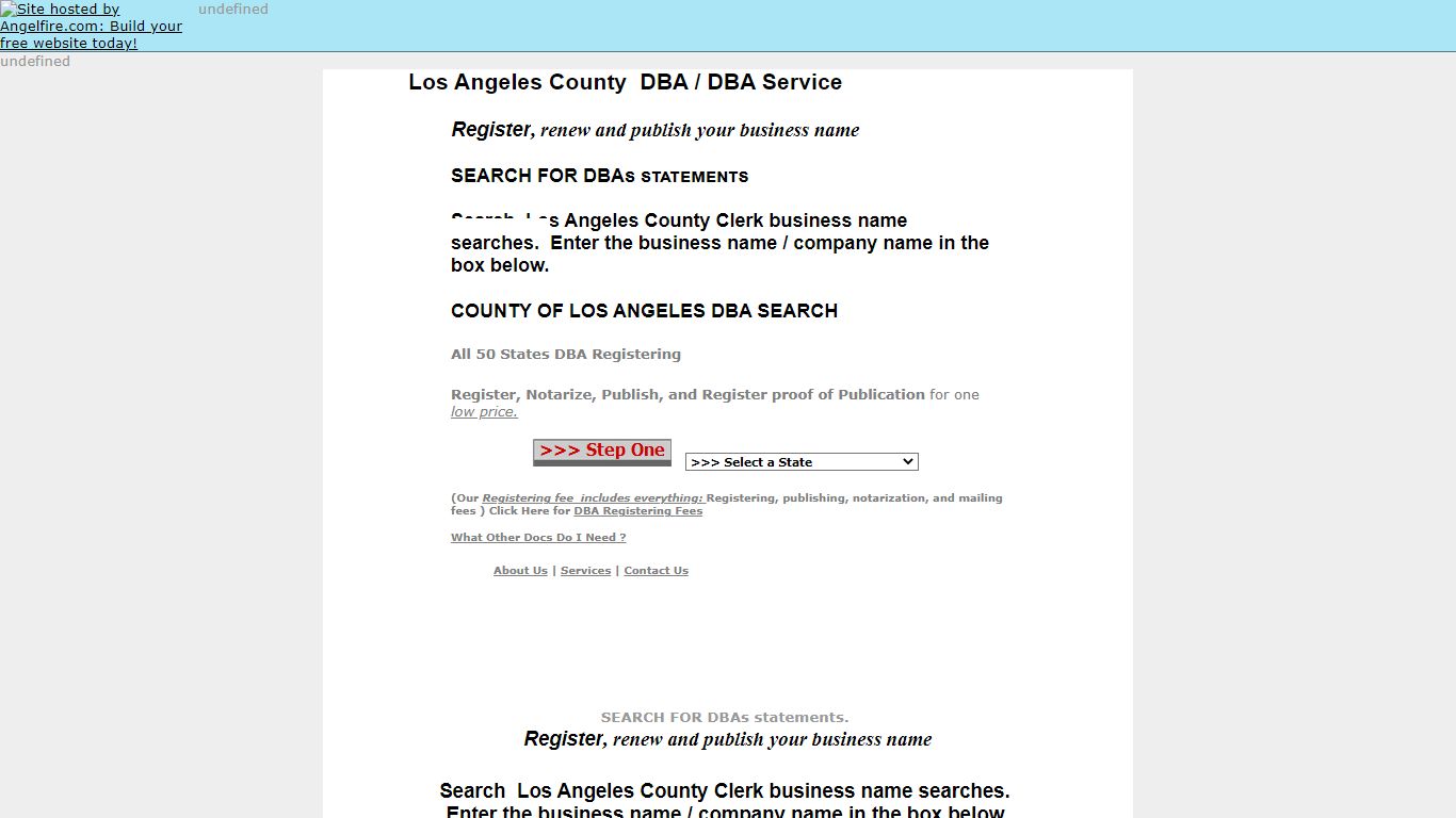Fictitious Business Name DBA Names Los Angeles County